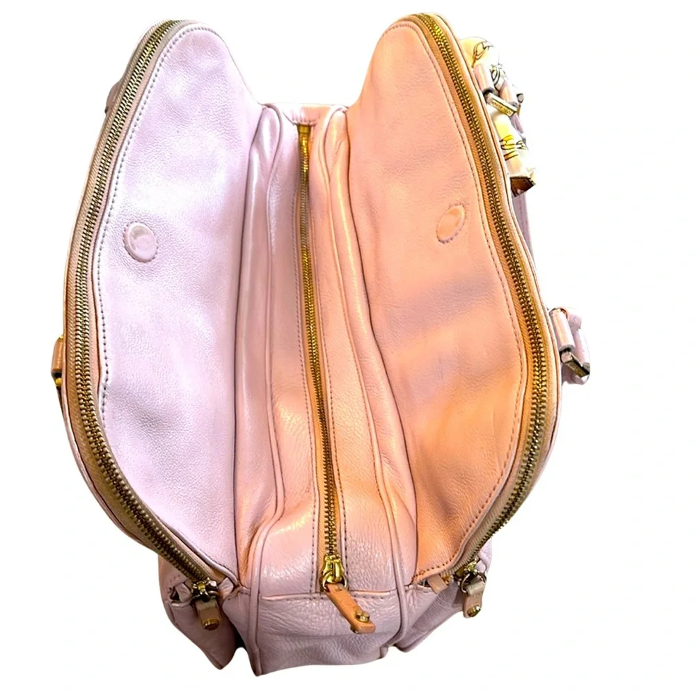 Tory Burch pebbled leather 3 compartment Shoulder bag